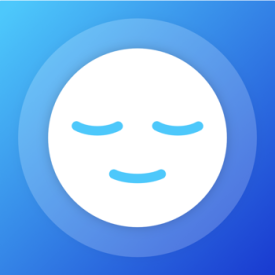 Blue sleeping face icon