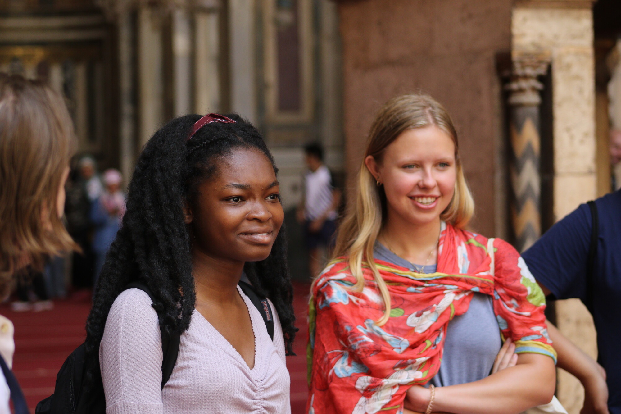 Two international students navigating the City of Cairo