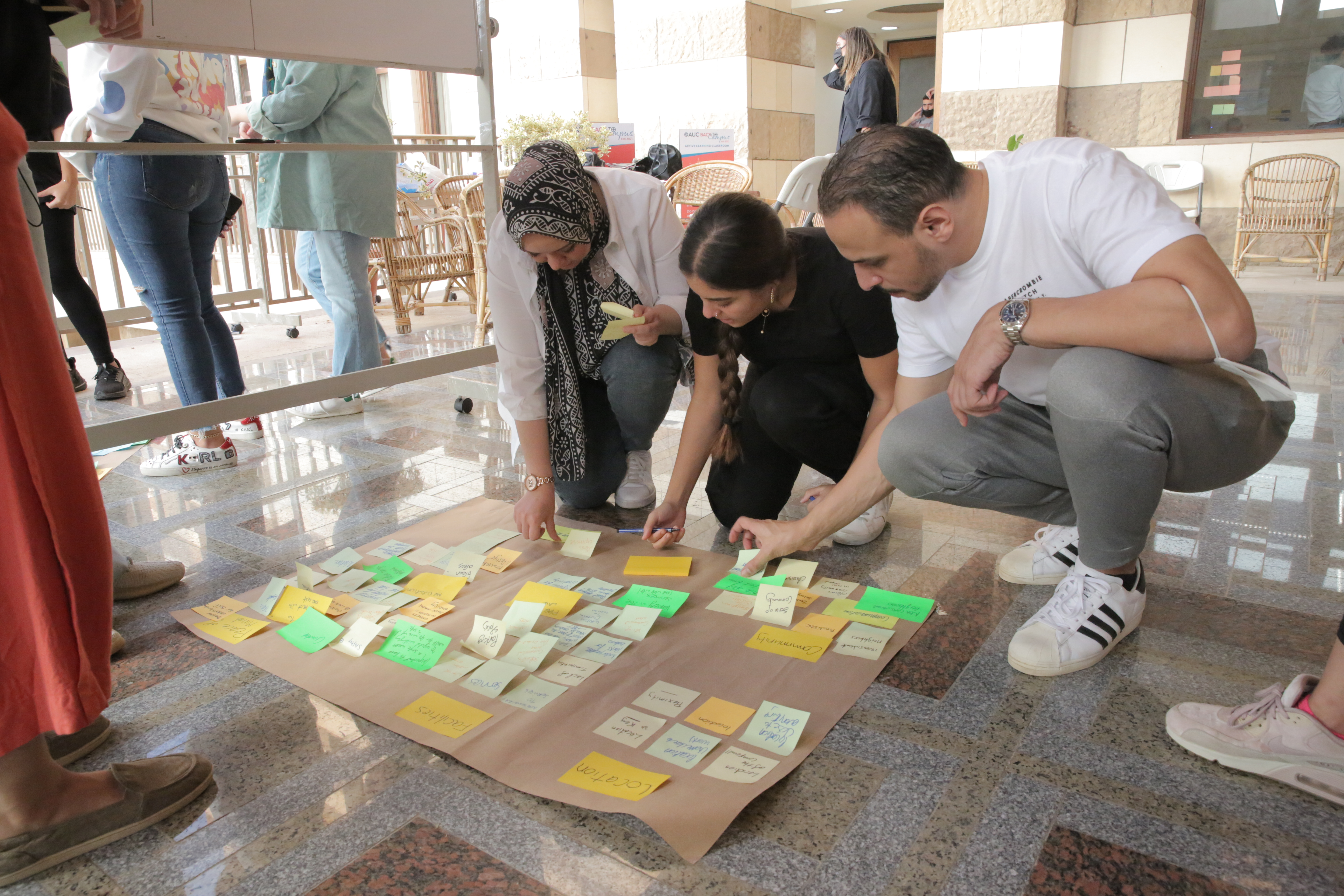 students involved in design thinking workshops