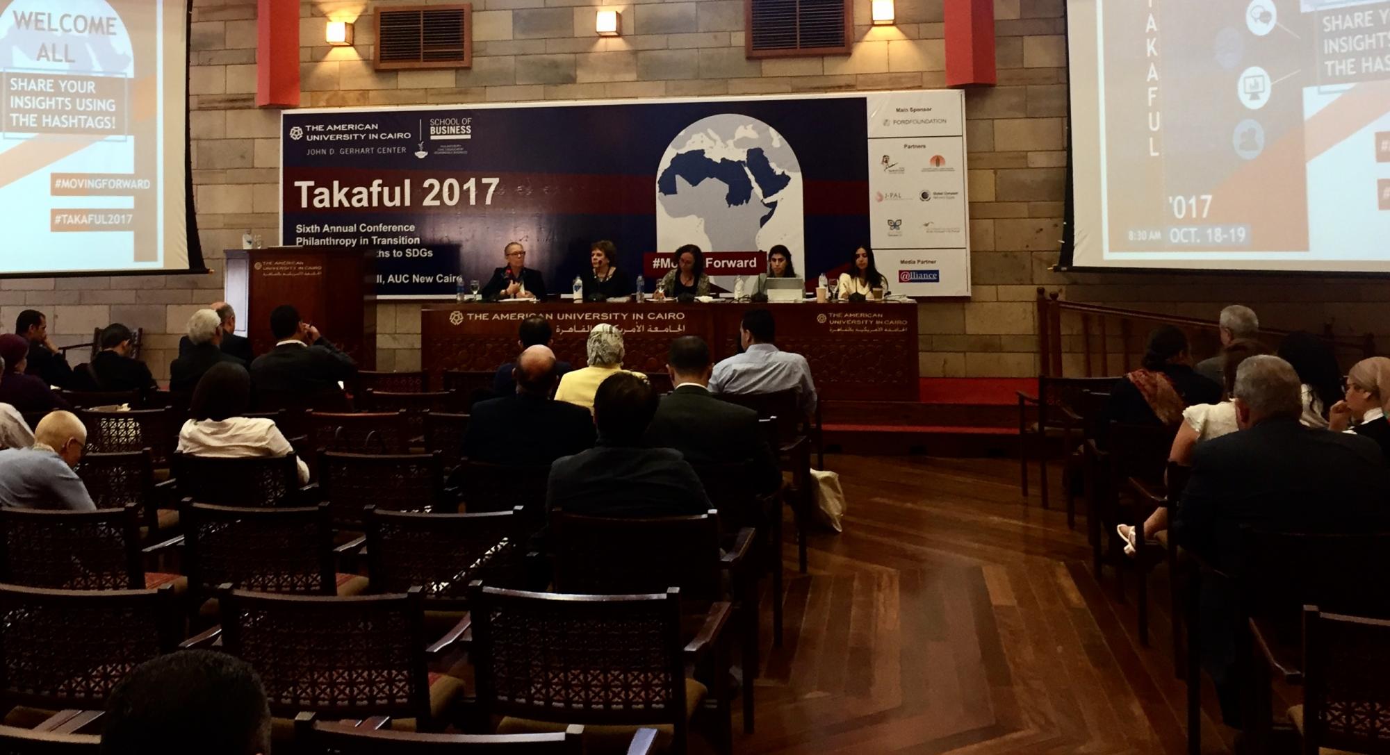 A panel on governance and accountability at the Takaful 2017 conference.