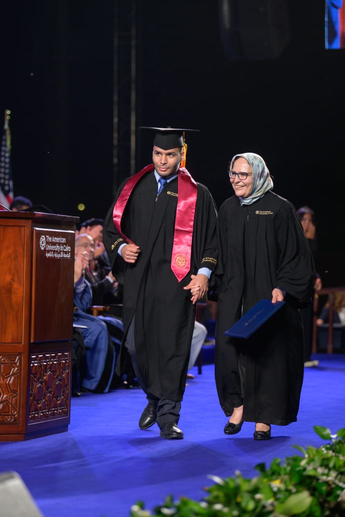Hala and Omar at graduation