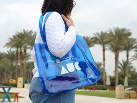 Navy Transparent bag