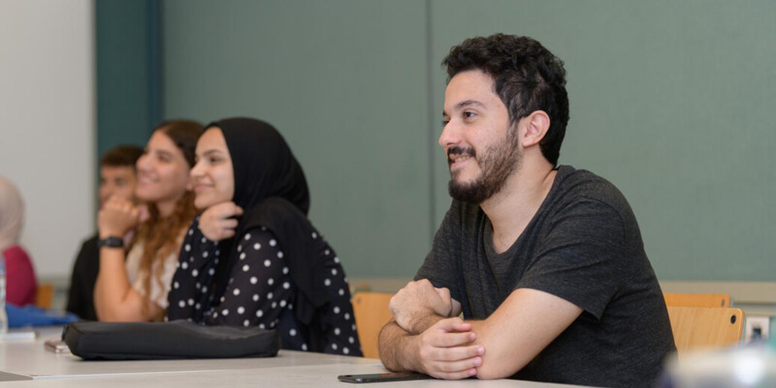 Students in a classroom at AUC