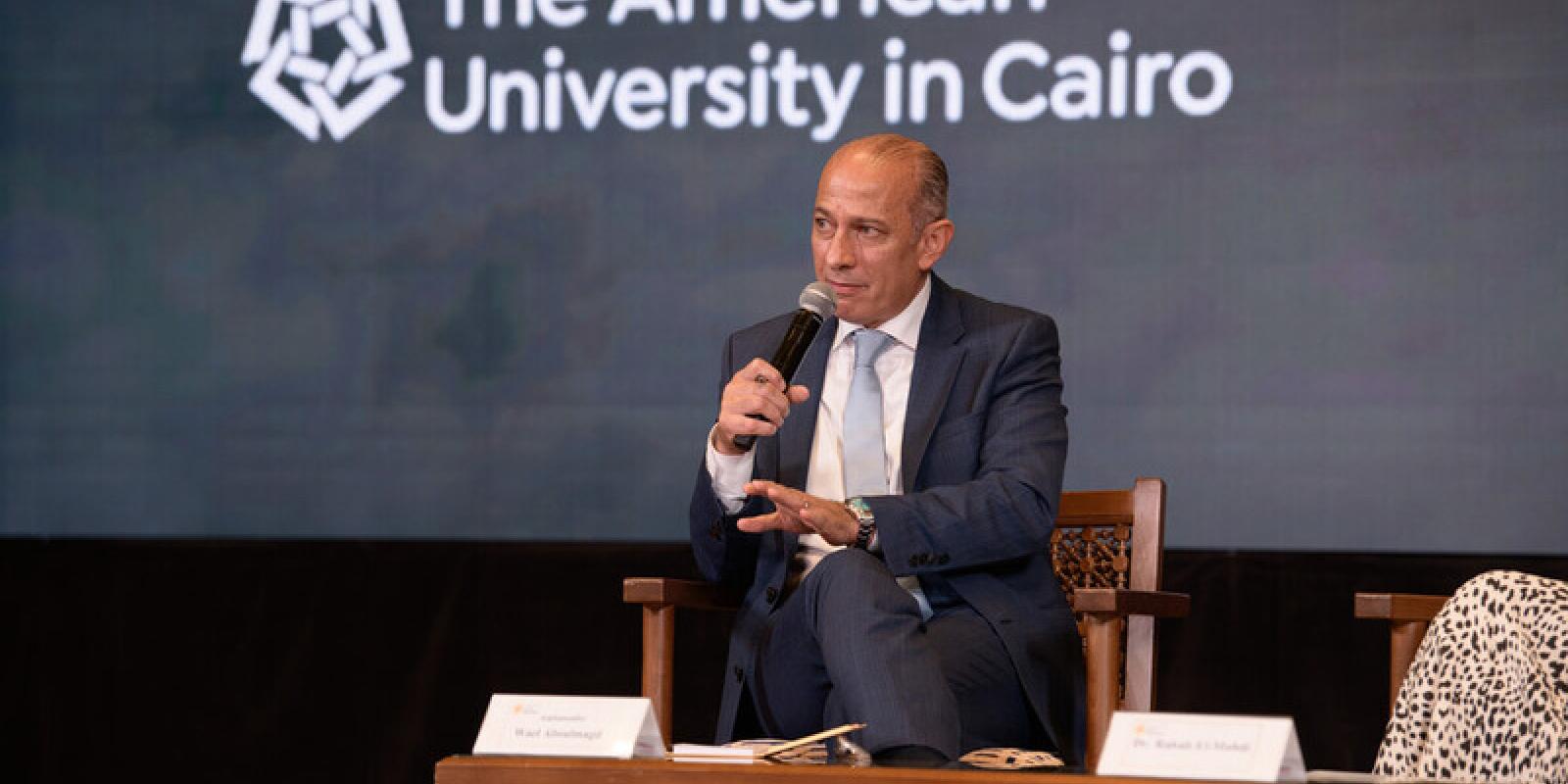 Wael Aboulmagd speaks at AUC COP27 event