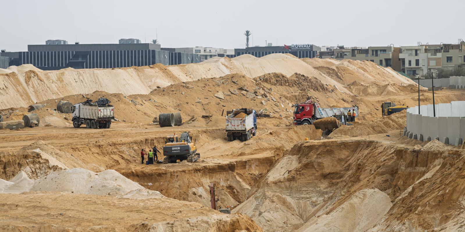 Bulldozers and equipment at the Campus 2026 construction site