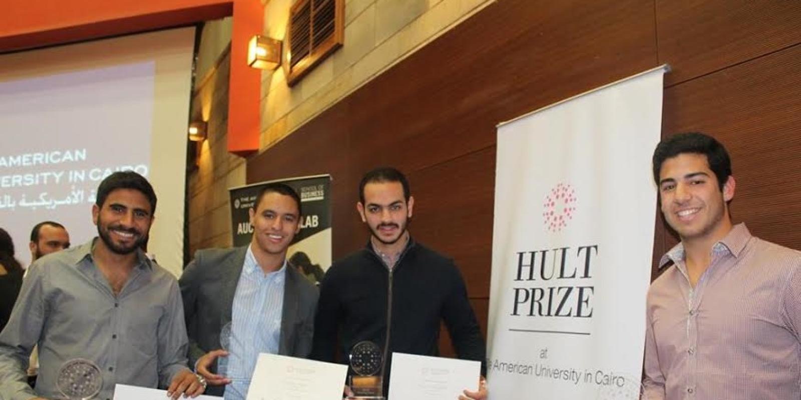 AUC’s winning team Nexu will advance to the regional finals of the Hult Prize Challenge