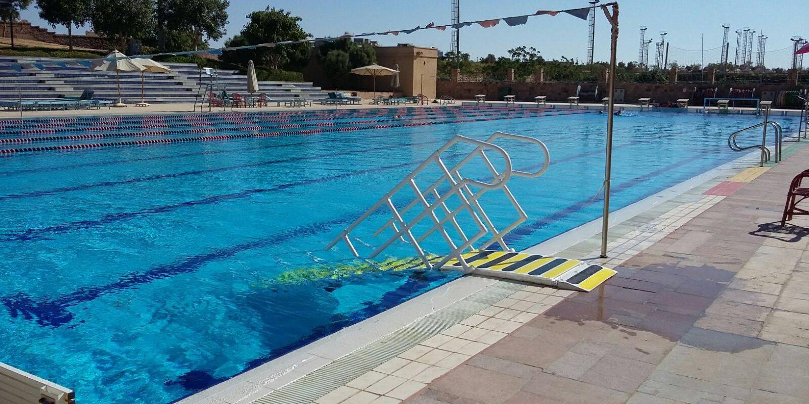 The new staircase at AUC's swimming pool will increase access to the University's facilities