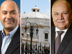 egyptianparliament-salama_hegazy.jpg Professor Ibrahim Hegazy and Counselor Amr Salama represented AUC at the the Education and Scientific Research Committee parliamentary session