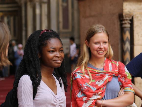 Two international students navigating the City of Cairo