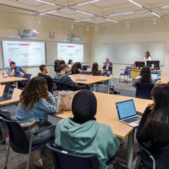 A group of students in a class